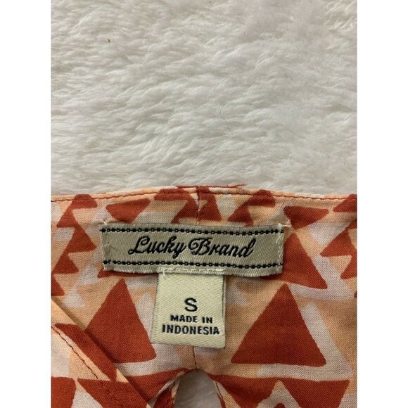 Lucky Brand Womens Small Blouse V Neck Keyhole - Picture 9 of 9